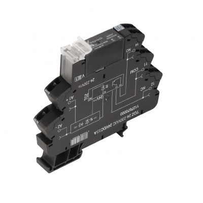 WEIDMULLER TOZ 24-230VUC 24VDC5A Przekaźnik półprzewodnikowy, 24…230 V UC ±10 %, Prostownik , 1 zestyk zwierny (MOS-FET), 3...33 V DC, 5 A, złącze sprężynowe 1990990000 /10szt./ (1990990000)